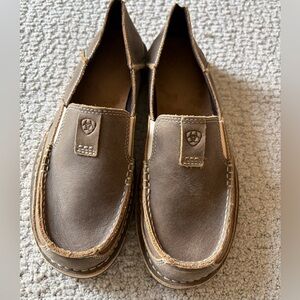 NEW Ariat Brown Leather Slip-On Casual Loafers